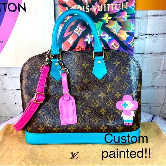 Louis Vuitton Handbags - Louis Vuitton Alma PM Crossbody custom painted with Vivienne character